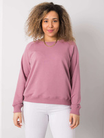 Růžovo-hnědá mikina plus size z bavlny Donna.