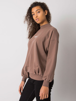 Brązowa bluza damska bez kaptura Dylan RUE PARIS