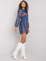 Ciemnoniebieska sukienka damska z printami Brooks