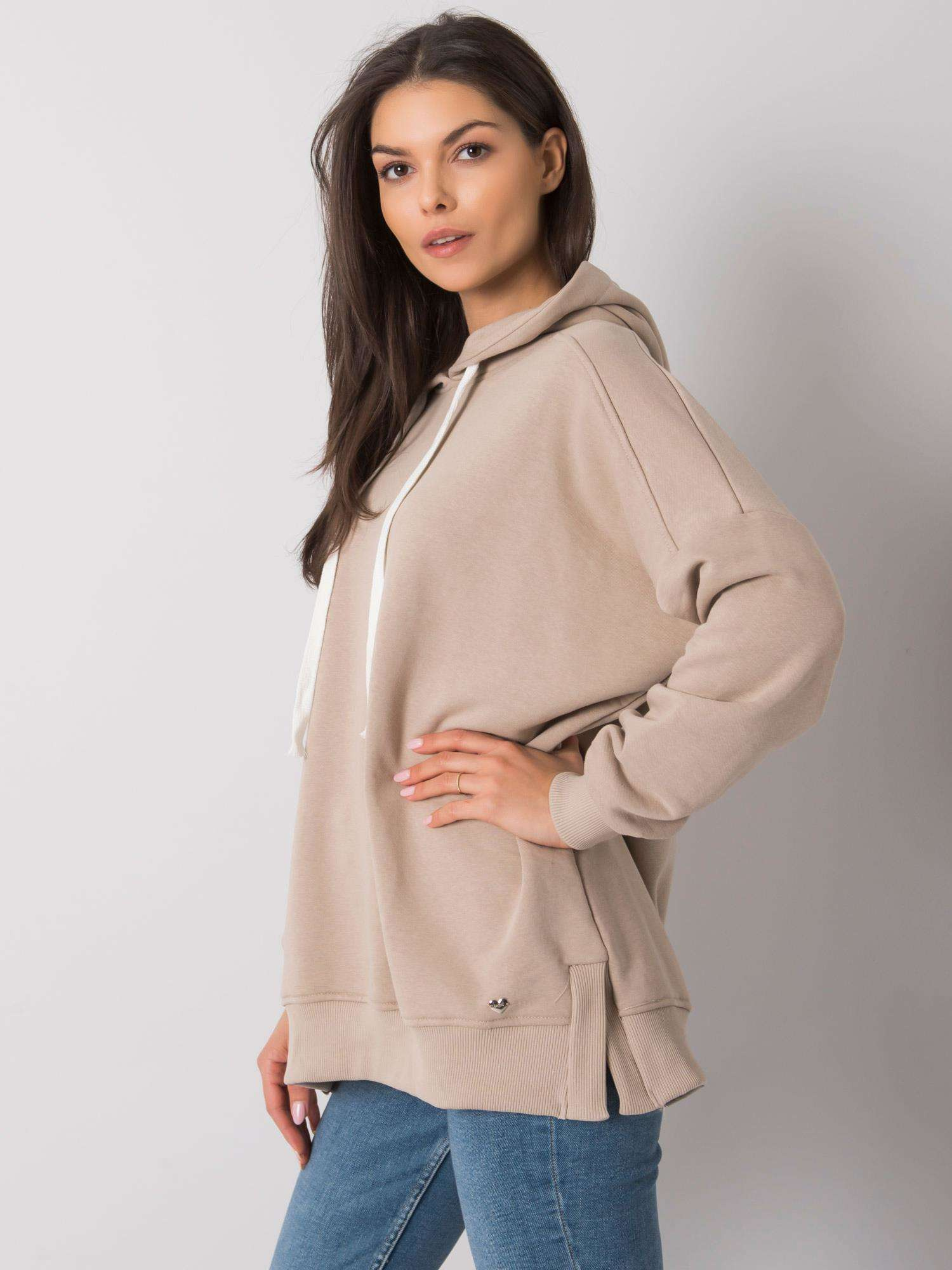 Beige basic hoodie Cleveland 