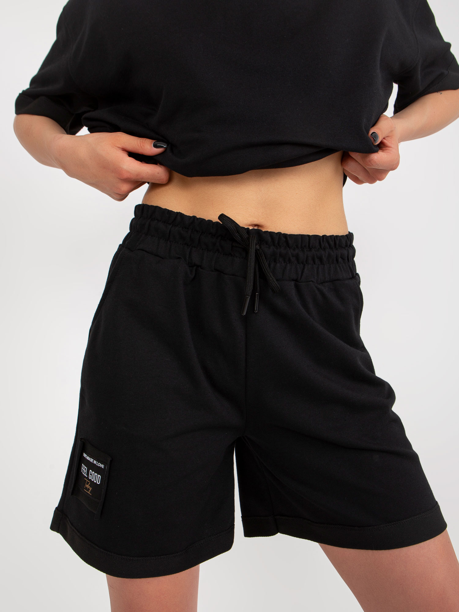 Hurt Black summer set with oversized blouse.