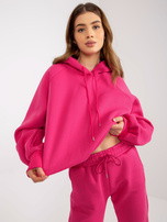 Hurt Fuksjowy damski dresowy komplet basic ze spodniami