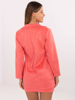 Różowa długa marynarka z zamszu Irmina