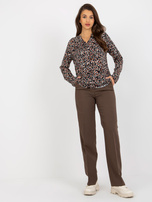 Hurt Czarna bluzka z nadrukiem i dekoltem V SUBLEVEL  