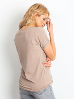 Ciemnobeżowy t-shirt Transformative