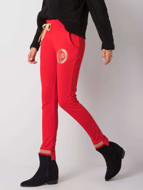 Czerwone spodnie dresowe Simone