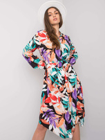 Czarna sukienka z paskiem Nahia