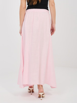 Jasnoróżowa długa spódnica bez zapięcia 