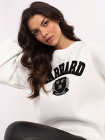 Hurtownia Ecru damska bluza oversize bez kaptura