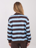 Light blue women's polo sweatshirt.