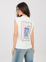 Biały damski t-shirt bez rękawów SUBLEVEL 