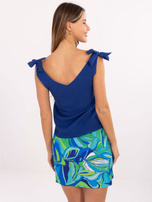 Ciemnoniebieski letni top na ramiączkach RUE PARIS