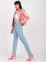 Jasnoniebieskie damskie spodnie jeansowe mom fit 