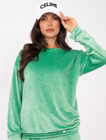 Light green women's velour set.