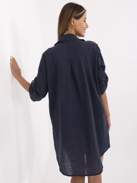 Granatowa koszulowa sukienka na lato OCH BELLA