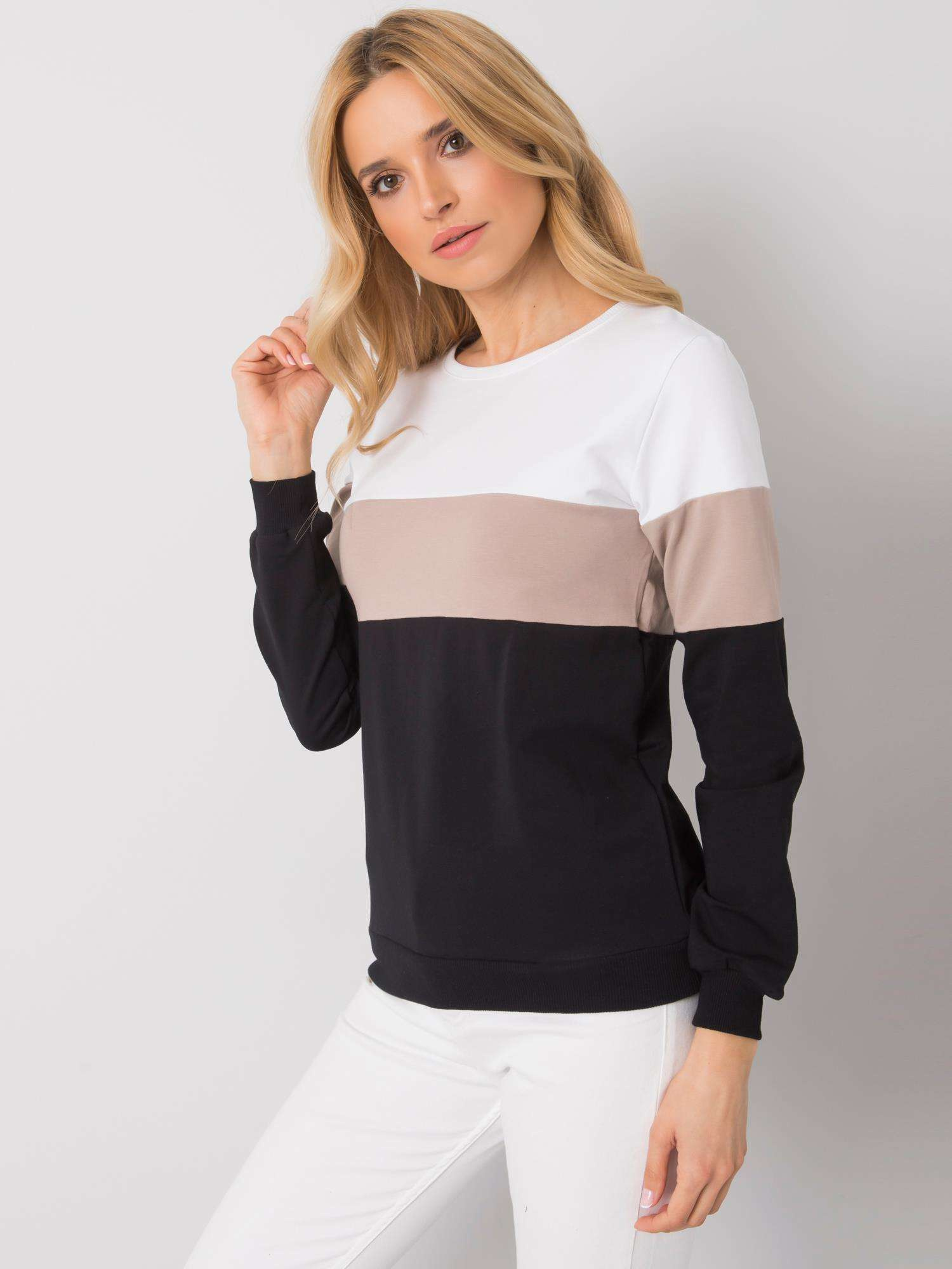 Czarno-beżowa bluza Larice RUE PARIS