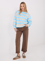 Jasnoniebieska damska bluza bez kaptura