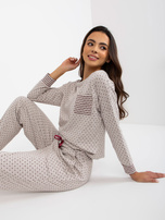 Hurt Jasnobeżowa dwuczęściowa piżama ze spodniami 