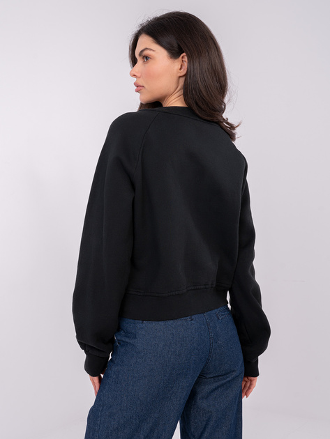 Czarna krótka bluza z ociepleniem