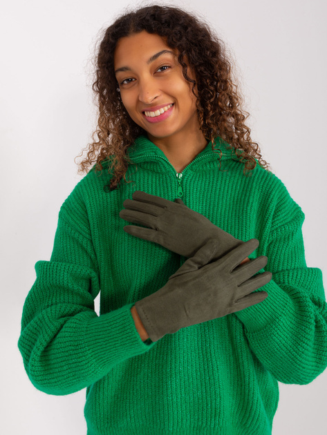 Hurtownia Khaki zimowe rękawiczki dotykowe