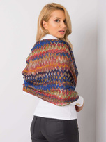 Kobaltowo-bordowa chusta