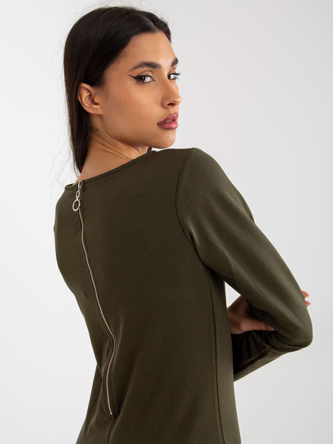 Hurt Khaki codzienna sukienka dresowa z długim rękawem