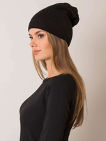 Czarna czapka beanie RUE PARIS