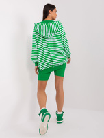 Hurt Zielono-biały damski komplet casualowy z kolarkami