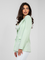 Miętowa elegancka marynarka z podszewką 
