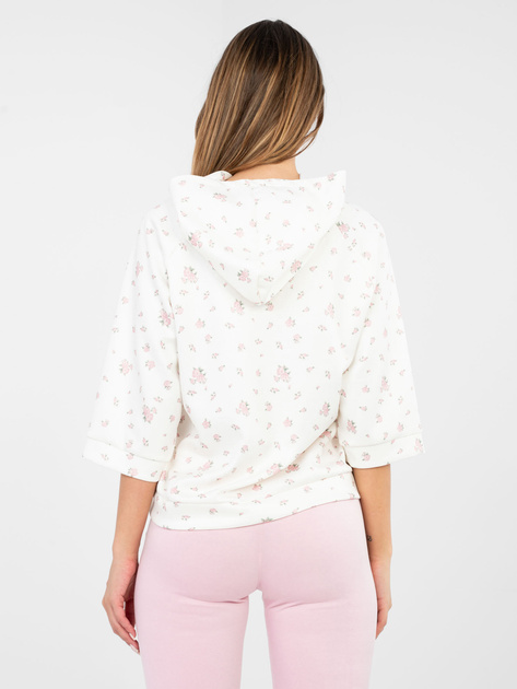 Ecru damska bluza z rękawem 3/4