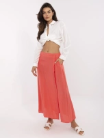 Koralowa spódnica z zapięciem na guziki FRESH MADE