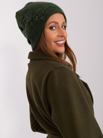 Hurt Dark Green Women's Knitted Hat