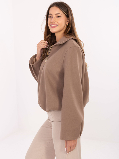 Ciemnobeżowa kurtka balloon z kieszeniami RUE PARIS