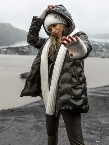 Hurt Ecru komplet zimowy z czapką i szalikiem Rubby RUE PARIS