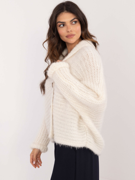 Hurt Ecru rozpinany sweter o luźnym kroju OCH BELLA