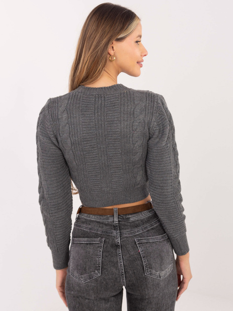 Ciemnoszary sweter rozpinany Aristide RUE PARIS