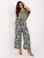 Pistacjowe szerokie spodnie na lato SUBLEVEL