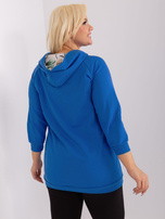 Hurt Ciemnoniebieska bluza plus size z kieszeniami