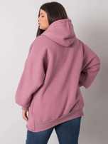 Brudnoróżowa bluza plus size z kapturem Ella 