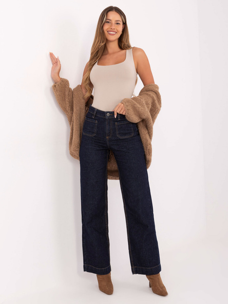 Granatowe jeansy typu relaxed fit SUBLEVEL