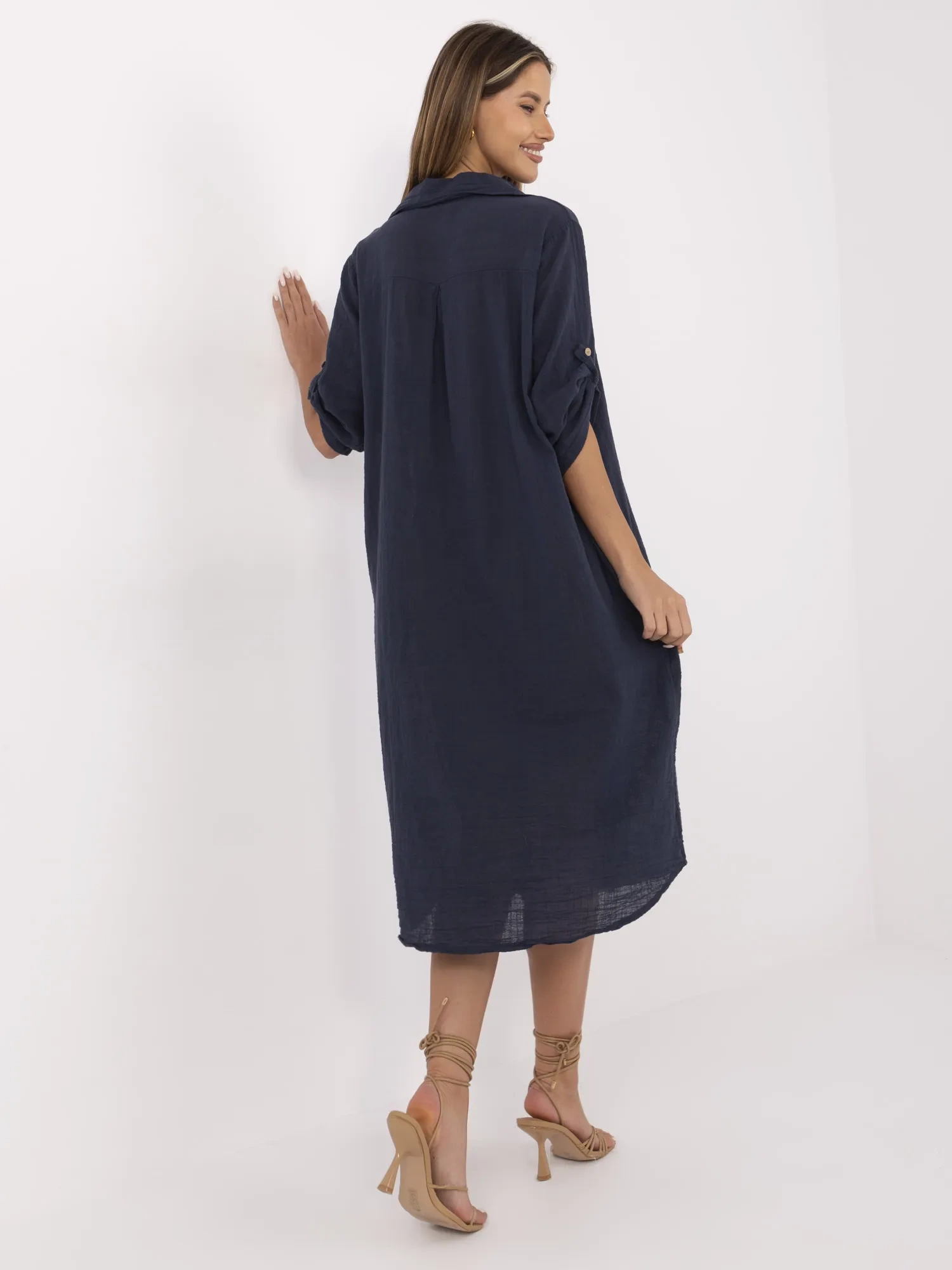 Navy shirt dress for summer OCH BELLA.