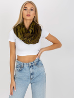 Khaki damska chusta komin we wzory