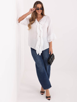 Biała damska koszula boho na lato