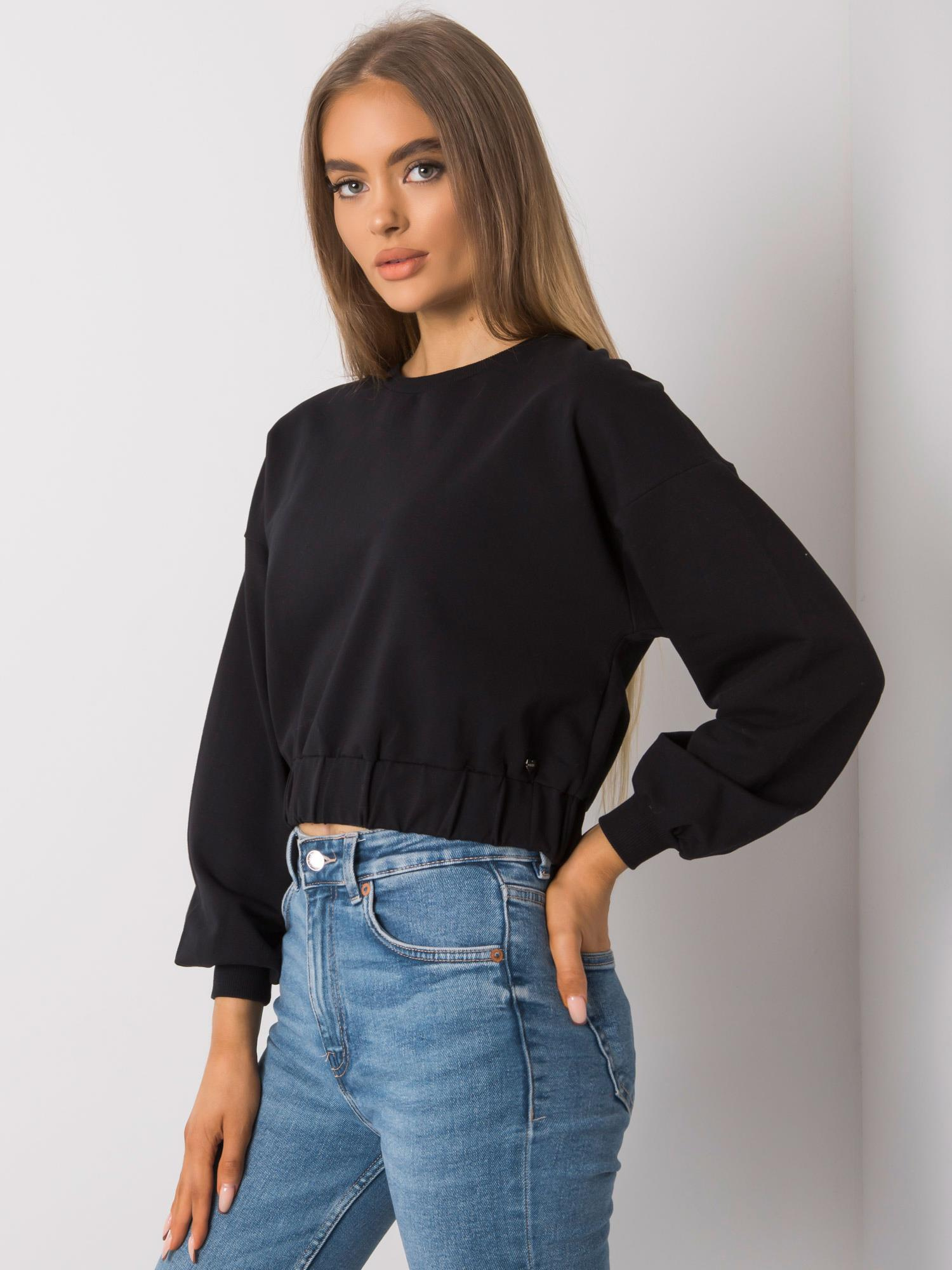 Elain Cotton Women's Black Sweatshirt