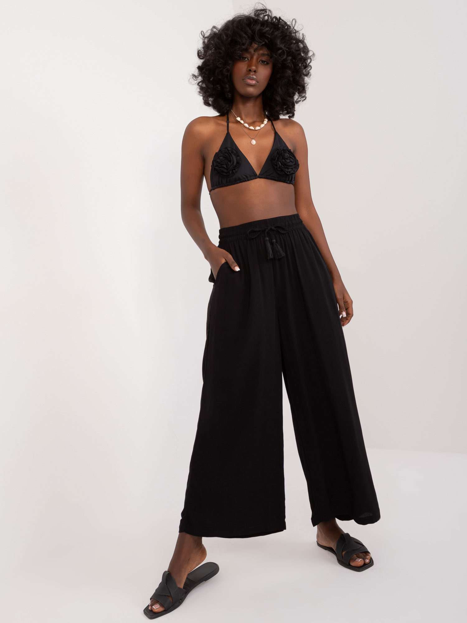 Hurt Black summer pants with pockets SUBLEVEL.