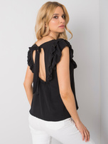 Czarna bluzka z falbanami Macy OCH BELLA