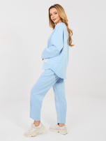 Jasnoniebieski dresowy komplet z naszywkami RUE PARIS