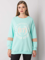 Miętowa bluza oversize z nadrukiem Kate