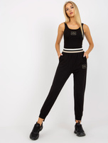 Czarne spodnie dresowe z kieszeniami OCH BELLA