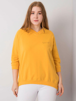 Naenia Yellow Plus Size Cotton Sweatshirt